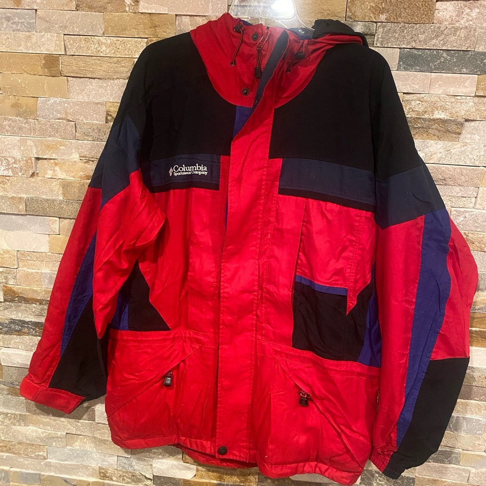 Columbia Omni Tech Ski Snow Jacket Hood Men Medium
